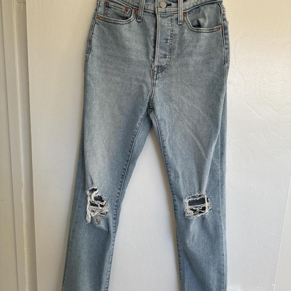 Levis wedgie straight blue jeans